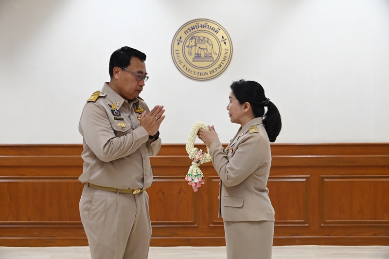 กรมบังคับคดีให้การต้อนรับ ผู้ตรวจราชการกระทรวงยุติธรรม รักษาราชการแทนอธิบดีกรมบังคับคดี 